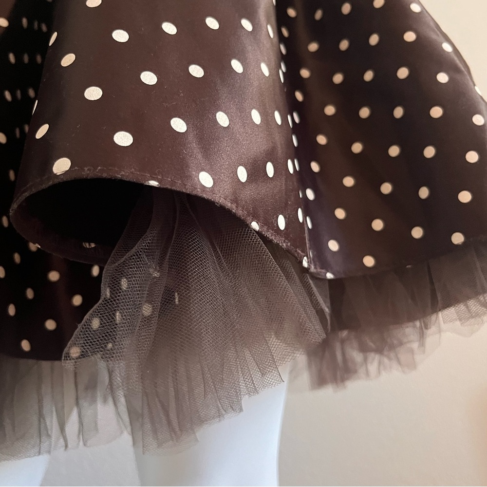 Vintage Jessica McClintock Gunne Sax Polka Dot Strapless Mini Dress size 3/4 USA - Picture 14 of 16